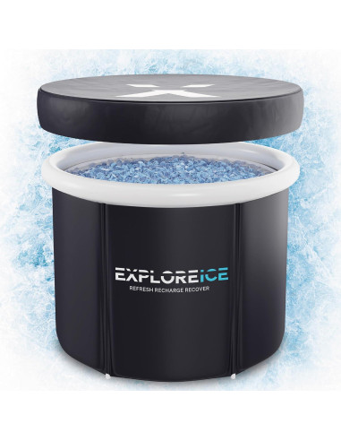Bañera de Hielo Pro Max Explorar 400L Portátil Negra/Blanca