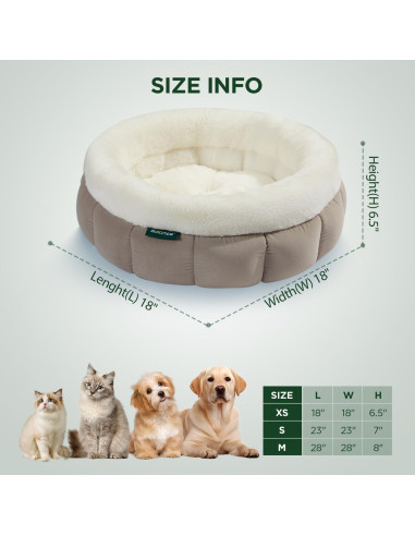 Cama Redonda BALANCE para Gatos y Perros Pequeños 45cm