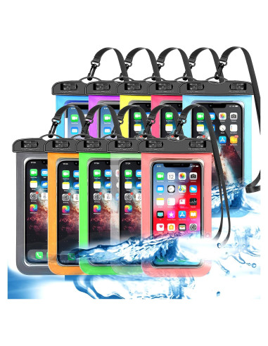 Paquete de 10 Fundas Impermeables Famoby para Teléfonos hasta 19 cm