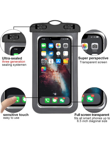 Paquete de 10 Fundas Impermeables Famoby para Teléfonos hasta 19 cm