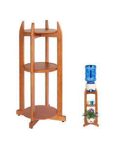 Soporte de Agua LASIDO 5 Galones Madera Natural 3 Estantes