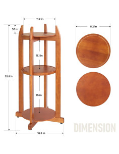 Soporte de Agua LASIDO 5 Galones Madera Natural 3 Estantes 2