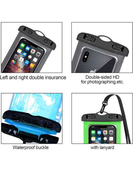 Paquete de 10 Fundas Impermeables Famoby para Teléfonos hasta 19 cm