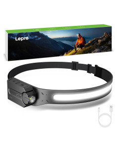 Linterna Frontal Lepro LED 350 Lúmenes Recargable Impermeable