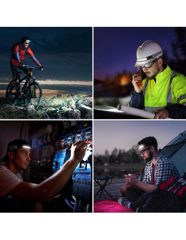 Linterna Frontal Lepro LED 350 Lúmenes Recargable Impermeable