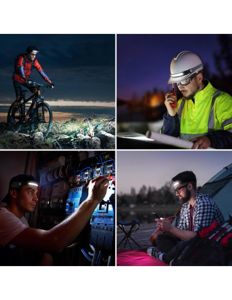 Linterna Frontal Lepro LED 350 Lúmenes Recargable Impermeable