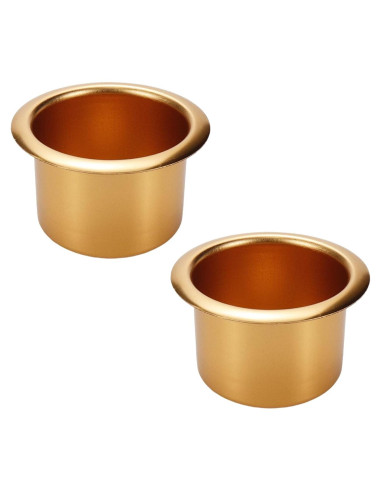 Soporte para Tazas Antrader 2 Piezas Aluminio Dorado 102x76mm