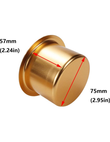 Soporte para Tazas Antrader 2 Piezas Aluminio Dorado 102x76mm