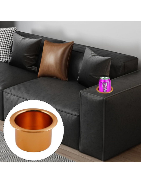 Soporte para Tazas Antrader 2 Piezas Aluminio Dorado 102x76mm