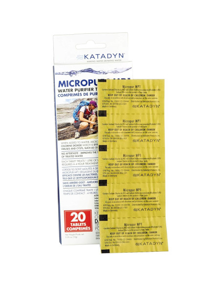 Tabletas Purificadoras Katadyn 20 Unidades para Agua