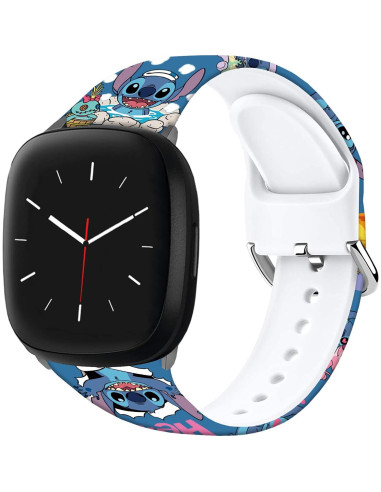 Banda de Silicona Rosa Stitch para Fitbit Sense y Versa