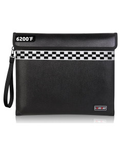 Bolsa Ignífuga LOJGOAY 33x28cm con Cremallera y Asa