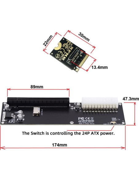 Cable Oculink SFF-8611 xiwai para GPD Win Max2 32 Gbps