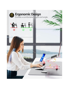 Soporte para Laptop Urmust Ajustable Aluminio 0-90 Negro 2