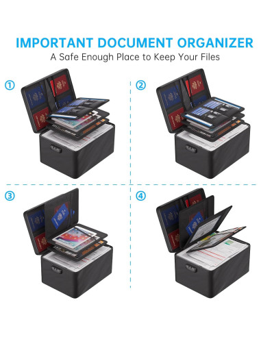 ENGPOW Organizador de Documentos Grande a Prueba de Fuego