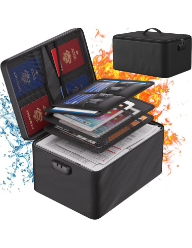ENGPOW Organizador de Documentos Grande a Prueba de Fuego