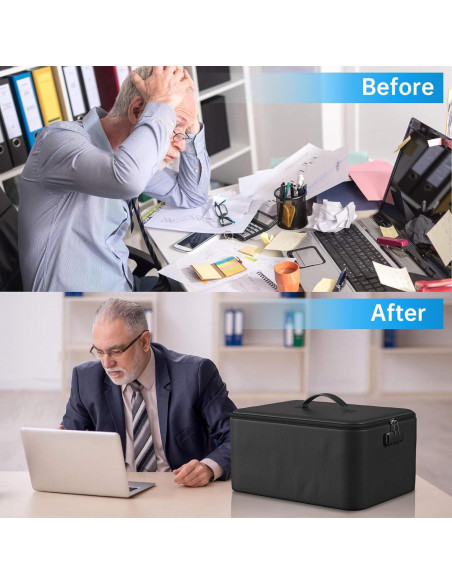 ENGPOW Organizador de Documentos Grande a Prueba de Fuego