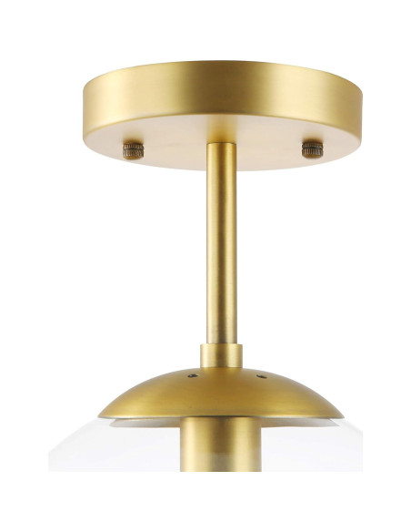 Luz de Techo Zeno Globe Light Society, Vidrio Claro, Latón