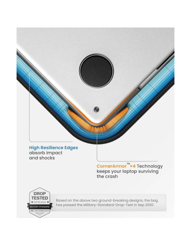 Funda Protectora tomtoc para MacBook Air/Pro 13" Gris