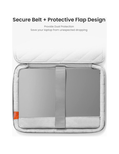 Funda Protectora tomtoc para MacBook Air/Pro 13" Gris