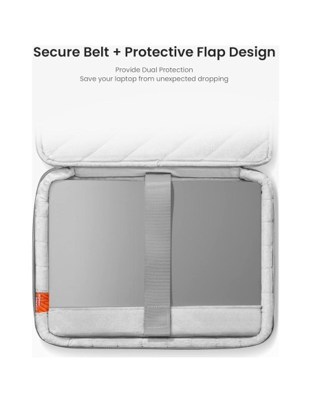 Funda Protectora tomtoc para MacBook Air/Pro 13" Gris