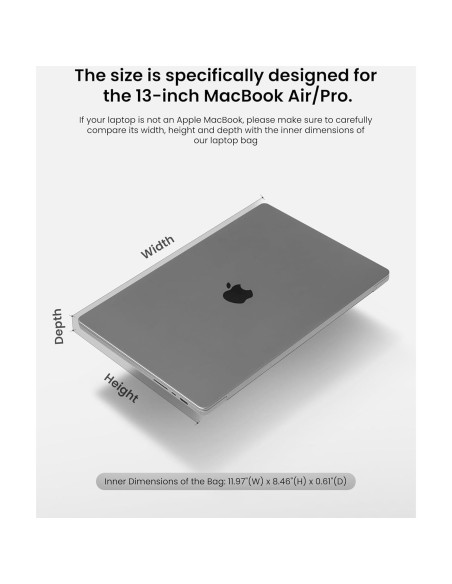 Funda Protectora tomtoc para MacBook Air/Pro 13" Gris