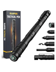 Bolígrafo Táctico GLOPUS 9 en 1 para Supervivencia