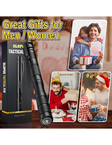 Bolígrafo Táctico GLOPUS 9 en 1 para Supervivencia