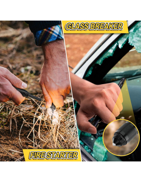 Bolígrafo Táctico GLOPUS 9 en 1 para Supervivencia