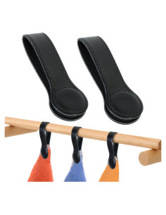 Clip de Toalla Magnético Sozize de Cuero Negro - 2 Unidades