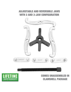 Kit Extractor 2/3 Garras OEMTOOLS 25903 10,16 cm Acero 2