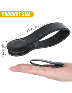 Clip de Toalla Magnético Sozize de Cuero Negro - 2 Unidades 2