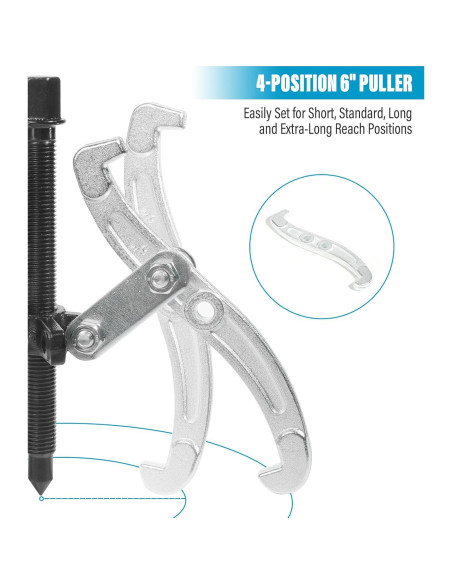 Extractor de Poleas RACOONA 3 Garras 7,62 cm a 15,24 cm