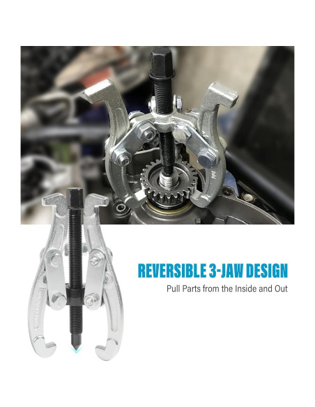 Extractor de Poleas RACOONA 3 Garras 7,62 cm a 15,24 cm