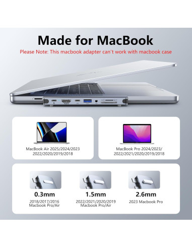 Adaptador USB C Hub HDMI HODO para MacBook Pro/Air 4K