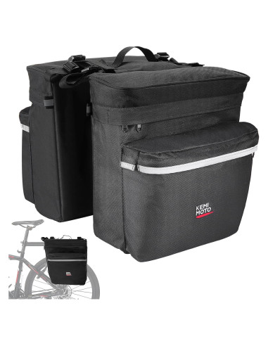 Bolsa Pannier KEMIMOTO 34L Impermeable para Bicicleta