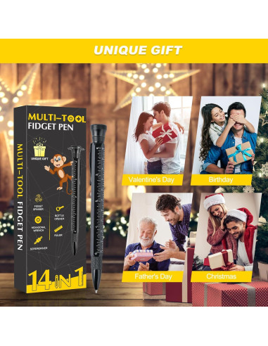 Bolígrafo Multiherramienta XAMAWA 14 en 1 Antiestrés