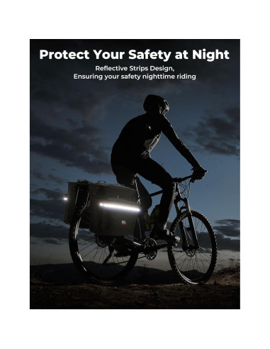 Bolsa Pannier KEMIMOTO 34L Impermeable para Bicicleta