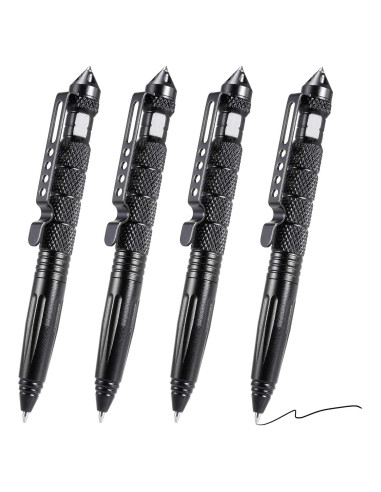 Bolígrafo Táctico Lsqurel Multifuncional 4 Piezas