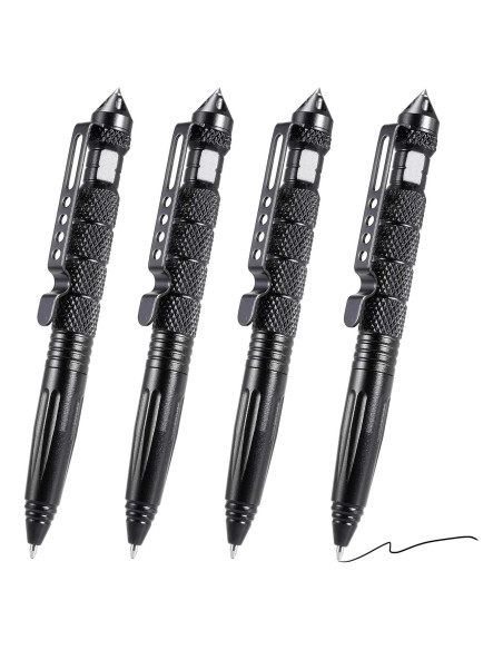 Bolígrafo Táctico Lsqurel Multifuncional 4 Piezas