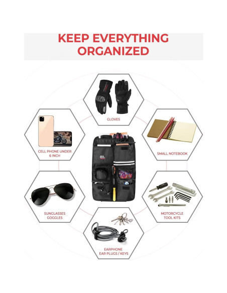 Organizador de Tapa KEMIMOTO Kmfhdtb133 para Motos Touring