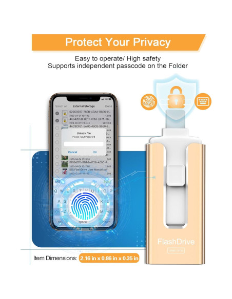 Sunany USB Flash Drive 256GB Alta Velocidad para Teléfono Sunany USB Flash Drive 256GB Alta Velocidad para Teléfono