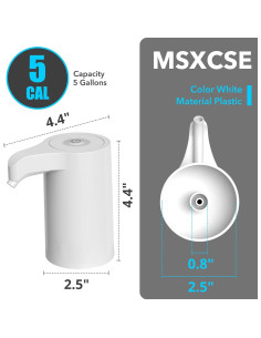 Bomba Eléctrica Msxcse para Botellas de Agua 5 Galones USB 2