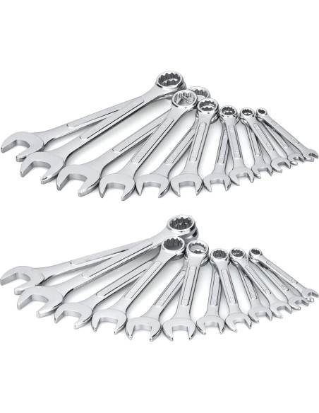 Juego de Llaves Combinadas EFFICERE 24 Piezas Métricas y SAE