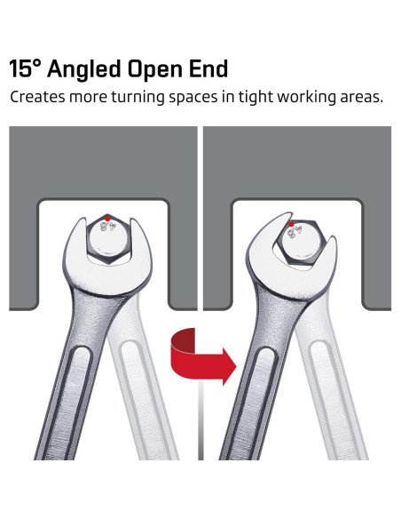 Juego de Llaves Combinadas EFFICERE 24 Piezas Métricas y SAE