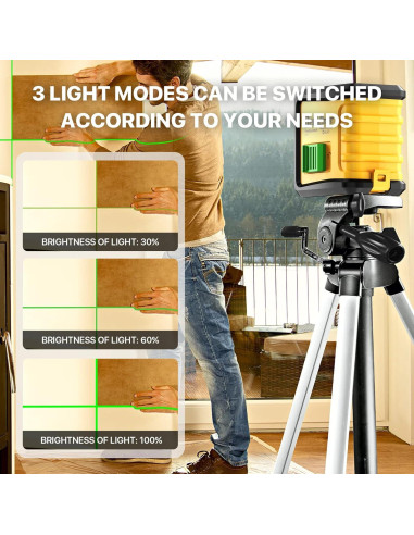 Nivel láser autocompensante DegLasers línea cruzada verde