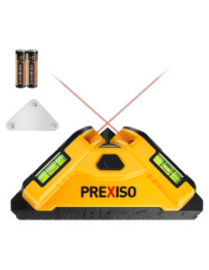 Nivel Láser Cuadrado PREXISO - 9,14 m, 90 grados, 2 Frascos