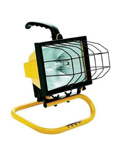 Luz de trabajo portátil Woods 500W amarilla con halógeno