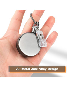 Paquete de 2 Portacarnets Retráctiles Maileto Negro y Plata 2