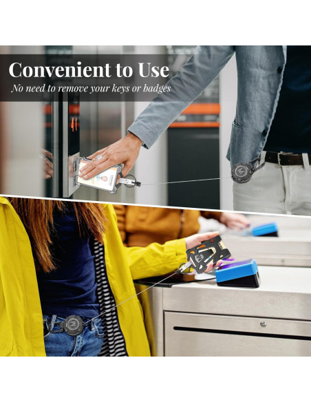 Porta Credencial Retráctil Maileto con Mosquetón 80 cm